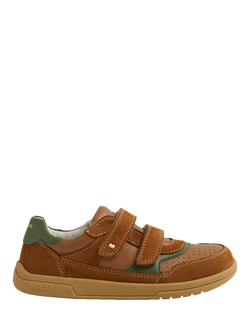 Bobux Kids' Hunter I-Walk Leather Trainers, Caramel/Bronze