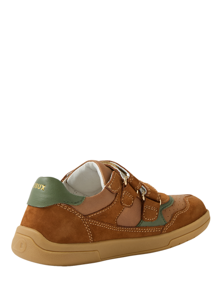 Bobux Kids' Hunter I-Walk Leather Trainers - view 2, Caramel/Bronze