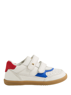 Bobux Kids' Hunter I-Walk Leather Trainers, White/Salsa