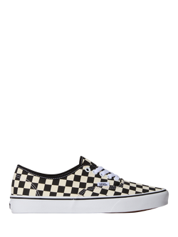 Vans Authentic Check Lace Up Trainers, Black White, Black White