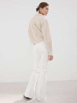 Mango High Rise Flared Jeans, White - view 2, White