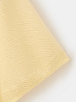 Mango Short Sleeve V-Neck Knit Top - view 2, Pastel Yellow