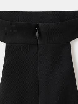 Mango Halterneck Sculpted Top - view 2, Black