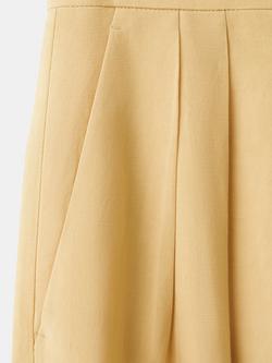Mango Mid Rise Wide Leg Tailored Trousers, Mustard - view 2, Mustard