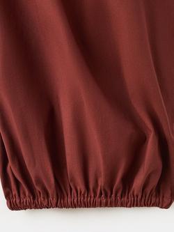 Mango Mid Rise Elastic Waist Cuff Leg Trousers, Terracotta - view 2, Terracotta