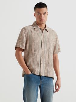 Farah Clarence Cotton Regular Fit Geometric Shirt, Multi, Multi