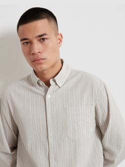 Farah Stanford Cotton Blend Regular Fit Shirt, Stone Grey - view 2, Stone Grey