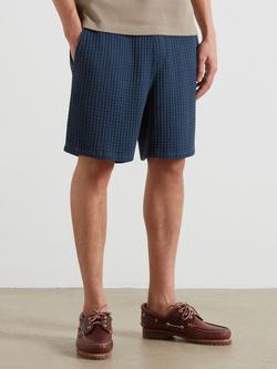 Farah Swinton Knitted Drawstring Shorts, Aegean Blue, Aegean Blue
