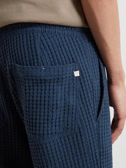 Farah Swinton Knitted Drawstring Shorts, Aegean Blue - view 2, Aegean Blue