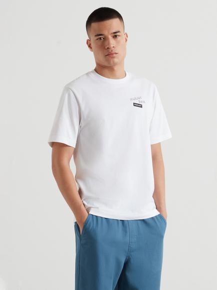 Farah Tilsworth Cotton Regular Fit Short Sleeve Graphic T-Shirt, White, White