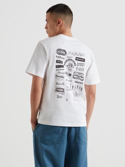 Farah Tilsworth Cotton Regular Fit Short Sleeve Graphic T-Shirt, White - view 2, White