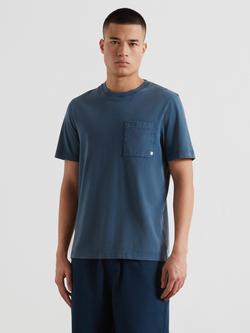 Farah Stacy Cotton Regular Fit Short Sleeve T-Shirt, Aegean Blue, Aegean Blue