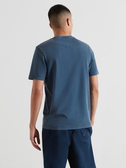 Farah Stacy Cotton Regular Fit Short Sleeve T-Shirt, Aegean Blue - view 2, Aegean Blue