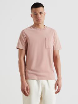 Farah Stacy Cotton Regular Fit Short Sleeve T-Shirt, Dusty Red, Dusty Red