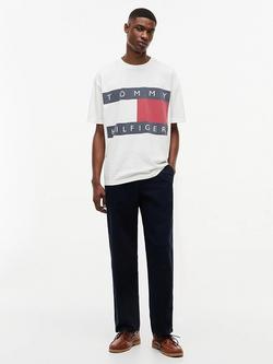 Tommy Hilfiger Cotton Loose Fit Heritage Flag T-Shirt, White - view 2, White