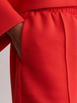 Reiss Bea Mid Rise Shorts, Coral Red - view 2, Coral Red