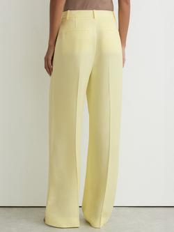 Reiss Magda Wide Leg Trousers, Yellow - view 2, Yellow
