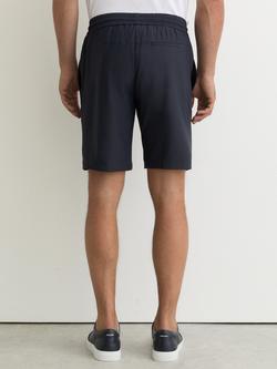 Reiss Ajay Drawstring Seersucker Shorts, Navy - view 2, Navy