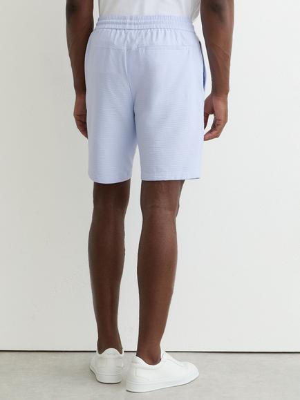 Reiss Ajay Drawstring Seersucker Shorts, Soft Blue - view 2, Soft Blue