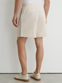 Reiss Sedaros Cotton Blend Crochet Shorts, Off White - view 2, Off White