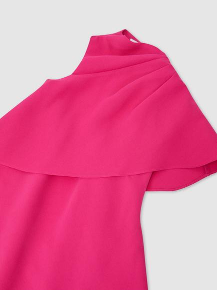Reiss Kids' Santana Asymmetric Ruffle Dress, Pink - view 2, Pink