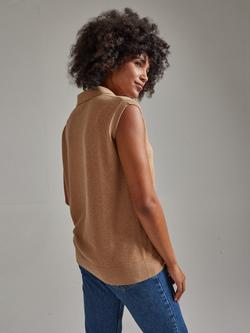 SALTS Unisex Polo Tank - view 2, Camel