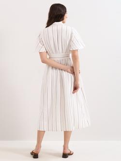 Phase Eight Marielle Linen Blend Shirt Dress, White - view 2, White