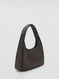Mango Woven Shoulder Bag, Chocolate, Chocolate