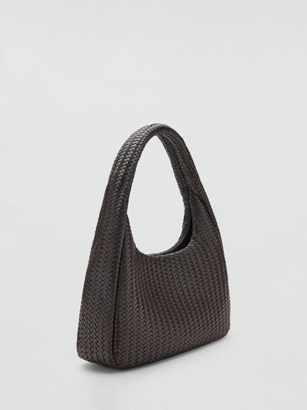 Mango Woven Shoulder Bag, Chocolate, Chocolate