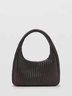 Mango Woven Shoulder Bag, Chocolate - view 2, Chocolate