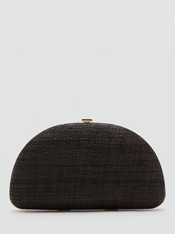 Mango Chain Strap Clutch Bag, Chocolate - view 2, Chocolate