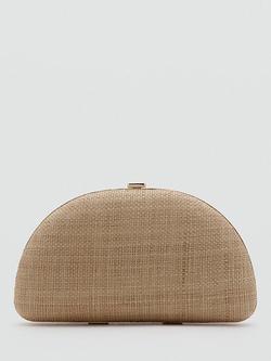 Mango  Chain Strap Clutch Bag, Beige - view 2, Beige