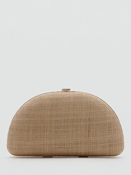 Mango  Chain Strap Clutch Bag, Beige - view 2, Beige