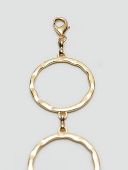 Mango Sculpted Ring Link Chain Belt, Gold - view 2, Gold