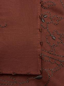 Mango Lightweight Embroidered Scarf, Terracotta - view 2, Terracotta