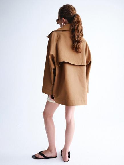 Mango Parka Coat, Tobacco - view 2, Tobacco