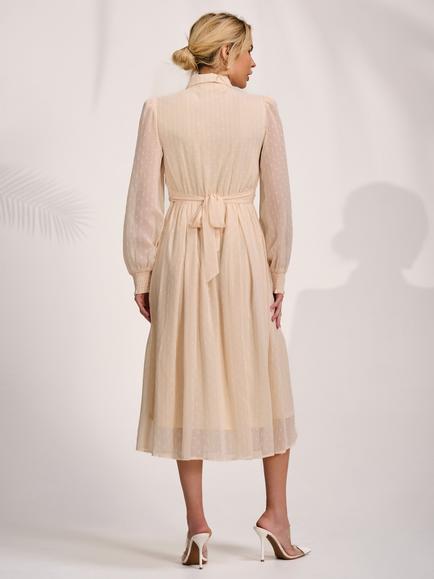 Jolie Moi Textured Shirt Dress, Cloud White - view 2, Cloud White