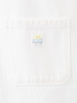 Mango Baby Adjustable Strap Cotton Dungarees, White - view 2, White