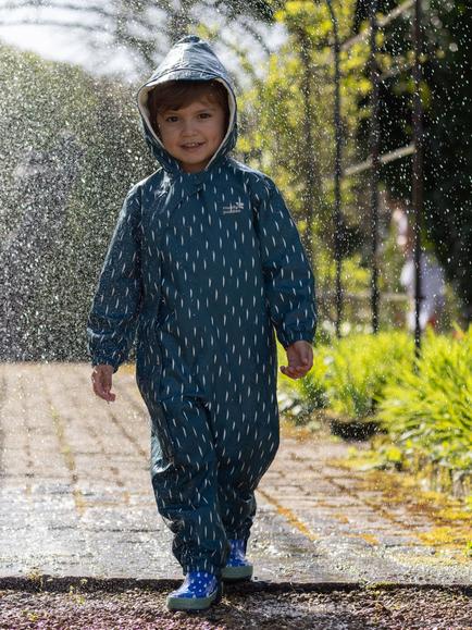 Muddy Puddles Kids' Scampsuit, Green - view 2, Green/Multi