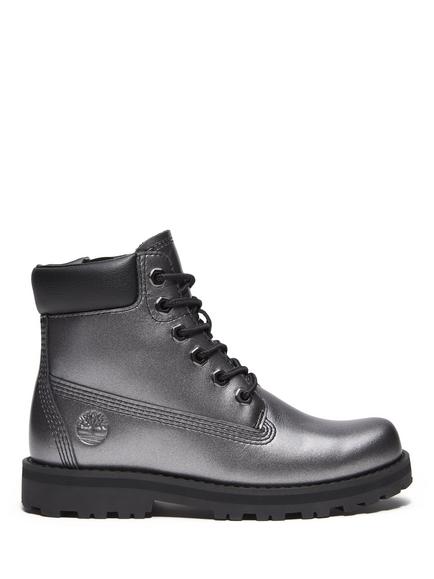 Timberland Kids' Courma 6 Zip Side Boots, Silver Full Grain, Silver Full Grain