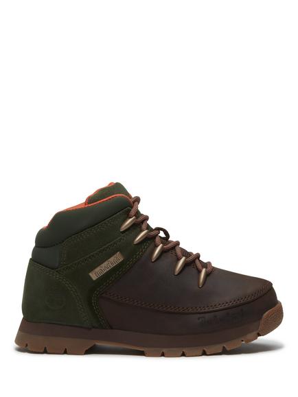 Timberland Kids' Euro Hiker Leather Boots, Dk Brown, Dk Brown