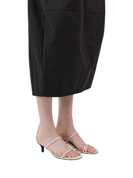 St. Agni Leather Minimal Strap Kitten Heel Sandals, Cream - view 2, Cream