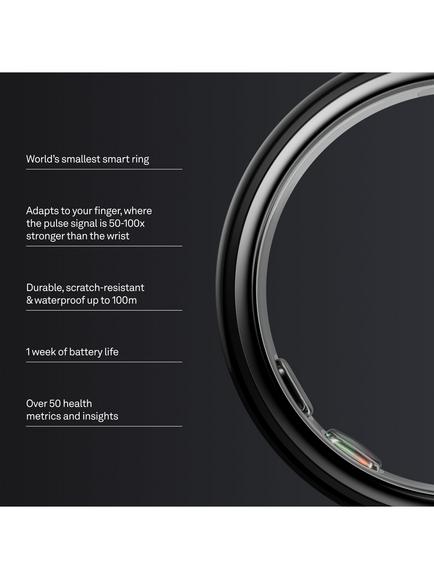 Oura Ring 5 Health & Fitness Tracker Smart Ring - view 2, Black