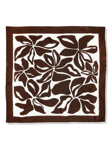 Mint Velvet Print Square Scarf, Brown, Brown