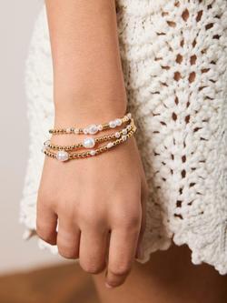 Mint Velvet Friendship Bracelet, Pack of 3, Gold - view 2, Gold