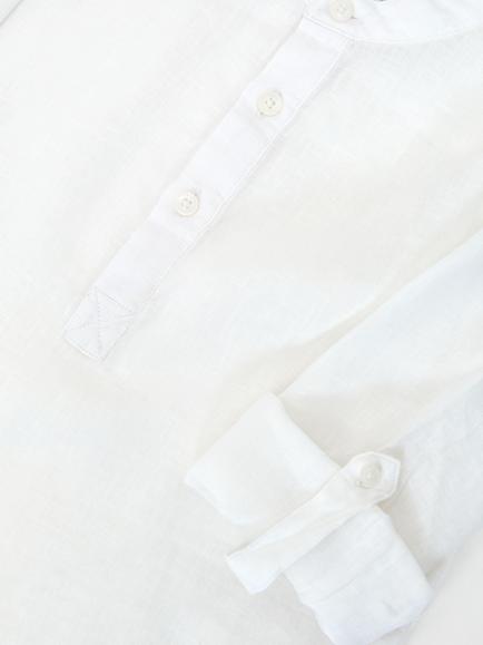 Reiss Kids' Hawkin Pure Linen Long Sleeve Shirt, White - view 2, White