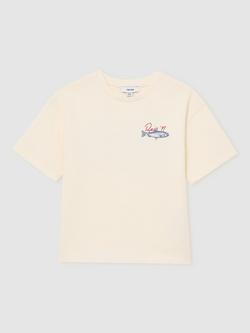 Reiss Kids' Morgan Graphic T-Shirt, White, White