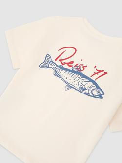 Reiss Kids' Morgan Graphic T-Shirt, White - view 2, White
