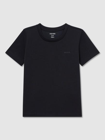 Reiss Kids' Wesley Logo T-Shirt, Navy, Navy