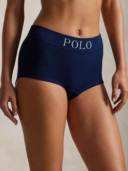 Polo Ralph Lauren Ribbed Seamless Short Knickers, Navy